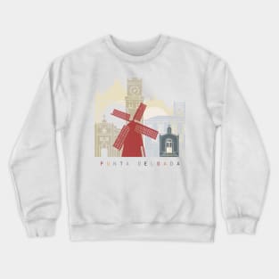 Ponta Delgada skyline poster Crewneck Sweatshirt